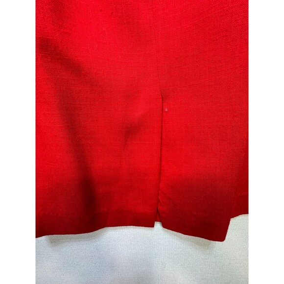 Vintage Park Square Womens Blazer & Pencil Skirt Set Size 6 Red Formal - Picture 14 of 15